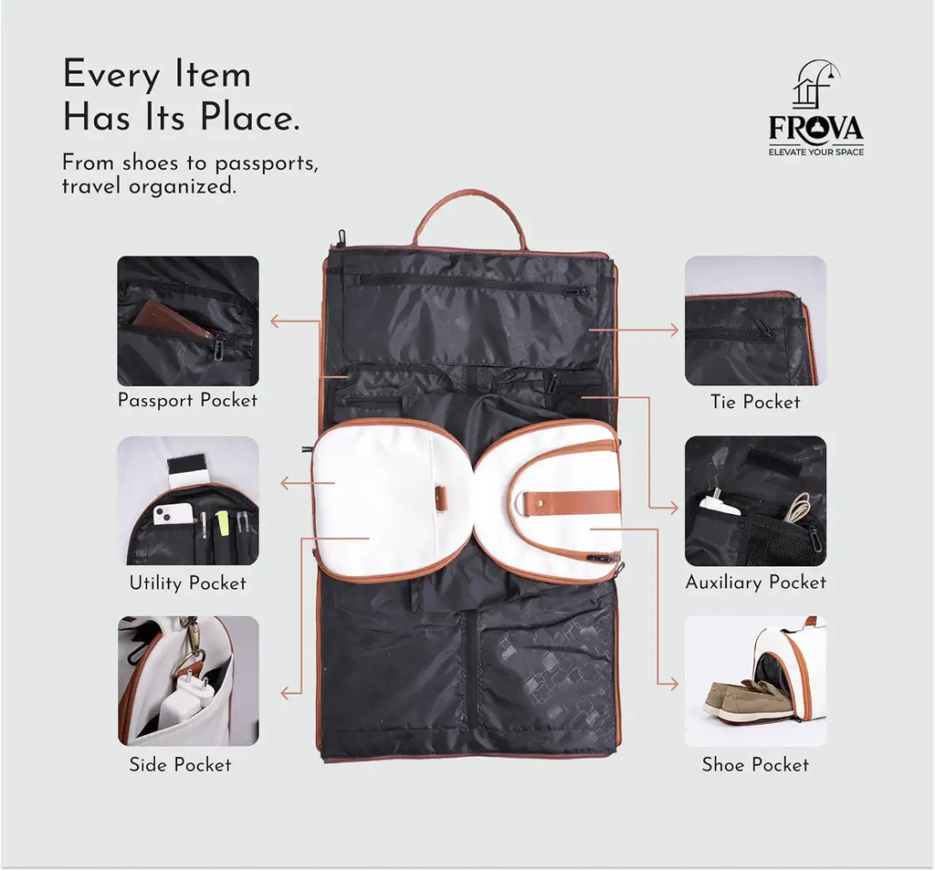 Lugcasa 2 in 1 convertable travel bag for men & women
